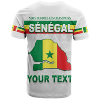 Custom Senegal T Shirt Football 2022 Champion Teranga Lions Mix African Pattern LT13 - Wonder Print Shop