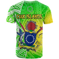 Happy Mangaia Gospel Day T Shirt Cook Islands Coat of Arms Polynesian Pattern - Wonder Print Shop