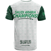 Saudi Arabia FootbT Shirt Saudi Green Falcon Champions 2022 World Cup Ver.02 LT13 - Wonder Print Shop
