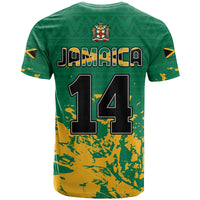 Jamaica Athletics T Shirt Jamaican Flag With African Pattern Sporty Style - Wonder Print Shop
