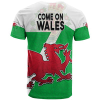 Wales Football T Shirt Come On Welsh Dragons With Celtic Knot Pattern - Wonder Print Shop