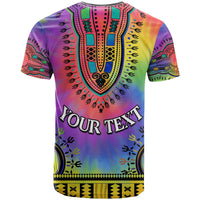 Custom Dashiki Tie Dye T Shirt African Pattern LT13 - Wonder Print Shop