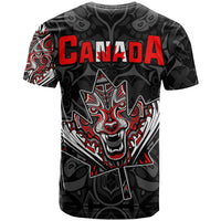 Canada Wolf T Shirt Haida and Maple Leaf LT13 - Wonder Print Shop