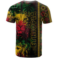 Ethiopia Lion Reggae T Shirt Ethiopian Cross LT13 - Wonder Print Shop