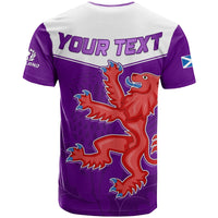 Custom Scottish Rugby T Shirt Map Of Scotland Thistle Purple Version - Wonder Print Shop