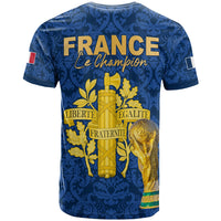 France Football T Shirt Elegant Lily World Cup Les Bleus Le Champion LT13 - Wonder Print Shop