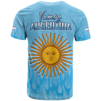 Argentina Football T Shirt Vamos Sky Champions World Cup Fire LT13 - Wonder Print Shop