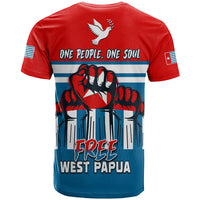 Custom Football T Shirt One People One Soul Strong West Papuan LT13 - Wonder Print Shop