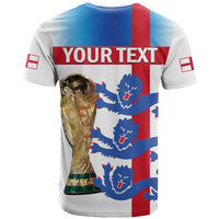 Custom England Football T Shirt Three Lions Champions World Cup 2022 - Wonder Print Shop