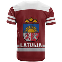 Latvia Hockey 2023 T Shirt Red Sporty Style - Wonder Print Shop