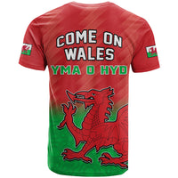 Wales Football T Shirt World Cup 2022 Come On Cymru Yma O Hyd - Wonder Print Shop