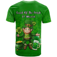 Ireland T Shirt Saint Patricks Day Happy Leprechaun And Shamrock - Wonder Print Shop