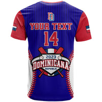 Custom Dominican Republic Baseball 2023 T Shirt Version Blue - Wonder Print Shop