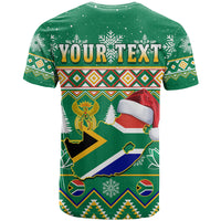 Custom South Africa Christmas T Shirt King Protea Geseende Kersfees - Wonder Print Shop