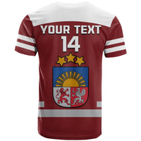 Custom Latvia Hockey 2023 T Shirt Red Sporty Style - Wonder Print Shop