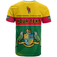 Custom Dominica T Shirt Dominican Coat Of Arms With Map - Wonder Print Shop