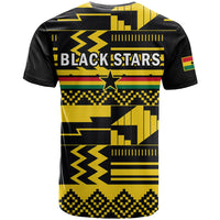 Ghana Football T Shirt Black Stars Kente World Cup 2022 Yellow - Wonder Print Shop