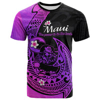 Custom Mauis Fish Hook T Shirt Polynesian Magenta Gradient Version - Wonder Print Shop