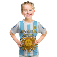 Custom Argentina Football T Shirt FIFA 2022 World Cup Champions LT13 - Wonder Print Shop