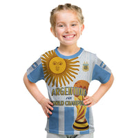 Argentina Football T Shirt KID World Champions 2022 Dream Come True LT13 - Wonder Print Shop