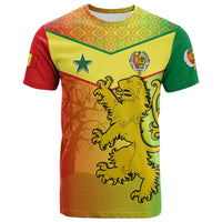 Custom Senegal T Shirt Lion With Senegal Map Reggae Style - Wonder Print Shop