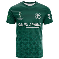 Saudi Arabia FootbT Shirt KSA Swords Pattern Saudi Green Champions LT13 - Wonder Print Shop