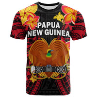 Custom Papua New Guinea T Shirt PNG Bird Of Paradise Polynesian Pattern - Wonder Print Shop