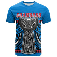 Custom Guam Chamorro T Shirt Latte Stone Blue Polynesian Haligi LT13 - Wonder Print Shop