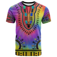 Custom Dashiki Tie Dye T Shirt African Pattern LT13 - Wonder Print Shop