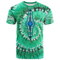 Custom African T Shirt Tie Dye Green Fashion LT13 - Wonder Print Shop