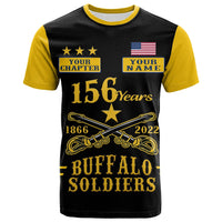 (Custom Text and Chapter) Buffalo Soldiers T Shirt Since 1866 BSMC Anniversary LT13 - Wonder Print Shop