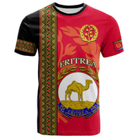 Custom Eritrea T Shirt African Pattern Happy Independence Day Version Black - Wonder Print Shop