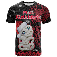 New Zealand Christmas T Shirt Hei Tiki Red Pohutukawa Meri Kirihimete - Wonder Print Shop