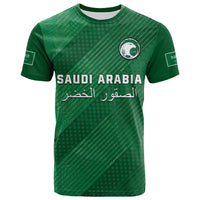 Custom Saudi Arabia Football T Shirt Green Falcons World Cup 2022 - Wonder Print Shop