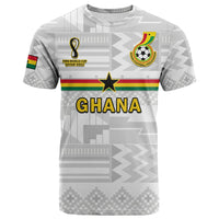 Ghana Football T Shirt Black Stars Kente World Cup 2022 White - Wonder Print Shop