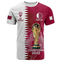 Custom Qatar Football T Shirt Annabi Champions Proud WC 2022 - Wonder Print Shop