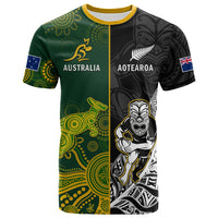 Custom Australia Rugby Mix Aotearoa Rugby T Shirt Wallabies All Black Special Version - Wonder Print Shop