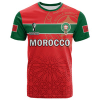 Custom Morocco Football T Shirt Atlas Lions Red World Cup 2022 - Wonder Print Shop