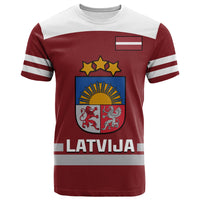 Latvia Hockey 2023 T Shirt Red Sporty Style - Wonder Print Shop