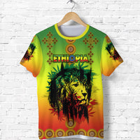 Ethiopia T Shirt KID Cross Mix Lion Colorful Style - Wonder Print Shop
