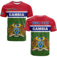 Custom Gambia T Shirt Happy 58th Independence Anniversary Flag Style - Wonder Print Shop