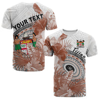 Custom Fiji Tapa T Shirt White Fijian Masi Be Loved Hibiscus LT13 - Wonder Print Shop