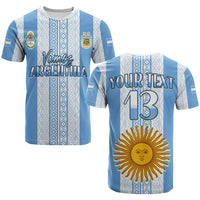 Custom Argentina Football T Shirt Champions World Cup Gaucho Vamos LT13 - Wonder Print Shop