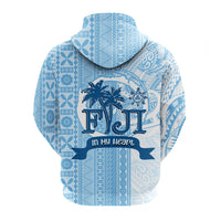 Fiji Tapa Pattern with Hibiscus Zip Up Hoodie Fiji In My Heart - Wonder Print Shop