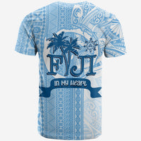 Cerulean back graphic T-shirt: palm trees and “Fiji In My Heart” text