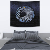 Viking Tapestry - Vikings Raven - Special Blue Version Tapestry RLT12 - Wonder Print Shop