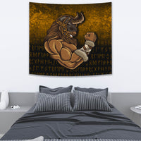 Viking Tapestry - Viking Warrior Muscles Power Tapestry RLT12 - Wonder Print Shop