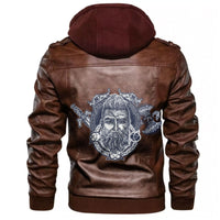 Viking Tattoo Courage Scandinavian Leather Jacket RLT12 - Wonder Print Shop