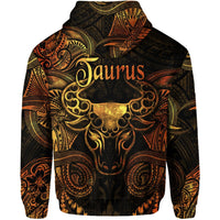 Taurus Zodiac Polynesian Hoodie Unique Style Gold LT8 - Wonder Print Shop