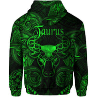 Taurus Zodiac Polynesian Hoodie Unique Style Green LT8 - Wonder Print Shop